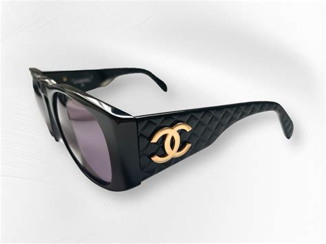 chanel sunglasses black with white bow